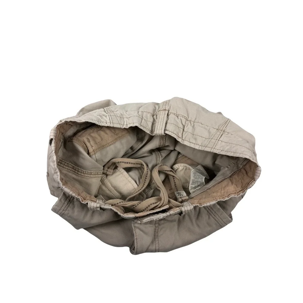 Abercrombie & Fitch Mens 32 Cargo Shorts Drawstring Twill Heavy Duty Distressed